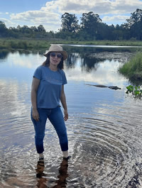 María Celeste Franceschini, field work as biological control practitioner